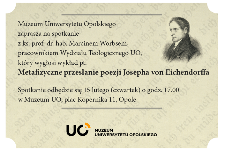 Zdjęcie nagłówkowe otwierające podstronę: Wykład „Metafizyczne przesłanie poezji Josepha von Eichendorffa”