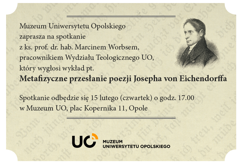 Przeniesienie do informacji o tytule: Wykład „Metafizyczne przesłanie poezji Josepha von Eichendorffa”